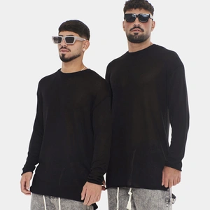 חולצה ארוכה אוברסייז GOCHA MAN BLACK