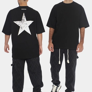 ג'ינס אוברסייז מעויינים ארוך NORTH BLACK