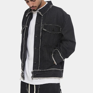 ג'קט ג'ינס אוברסייז POCKET BLACK