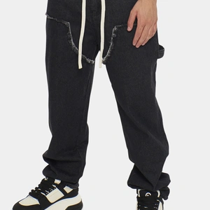 ג'ינס אוברסייז ארוך POCKET BLACK