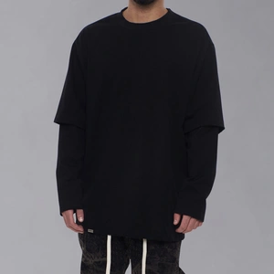 חולצה ארוכה GOCHA TOP שרוול כפול BLACK