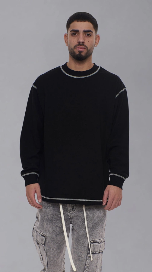 GOCHA STYLE פוטר אוברסייז BLACK