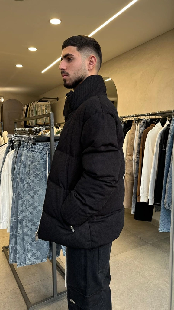 מעיל פוף עבה ZIPER BLACK