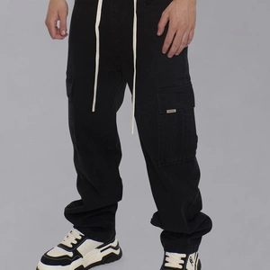ג'ינס אוברסייז ארוך רחב PLAYON BLACK