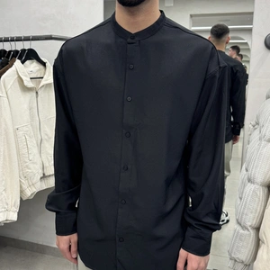 מכופתרת אלגנט צווארון סיני 'טוקיו' BLACK