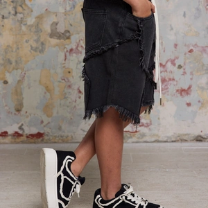 שורט ג'ינס סופרסטאר קידס BLACK